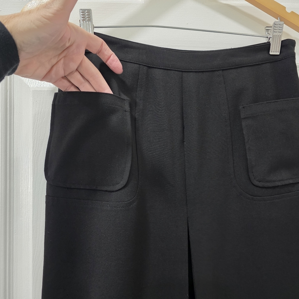 INC International Concepts Black 2-Piece Cropped Jacket & Skirt Suit Size 2 - Picture 11 of 16